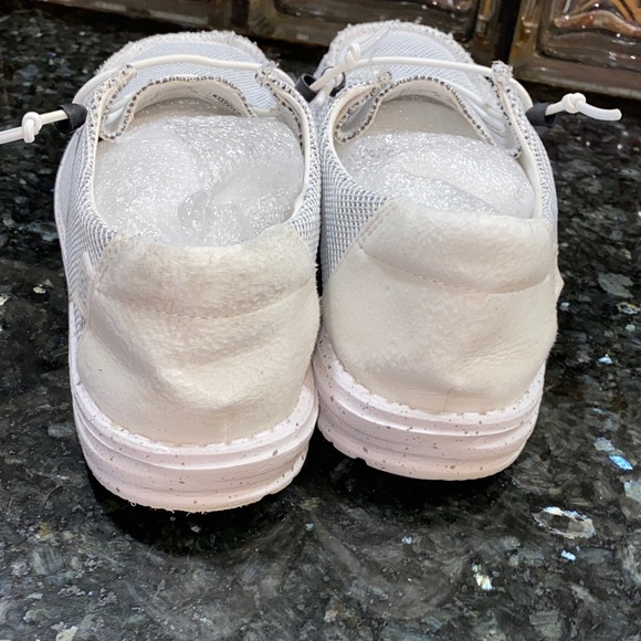 Hey Dude Wendy Women's White Knit Moccasins Stone White Size 9 - Picture 8 of 10